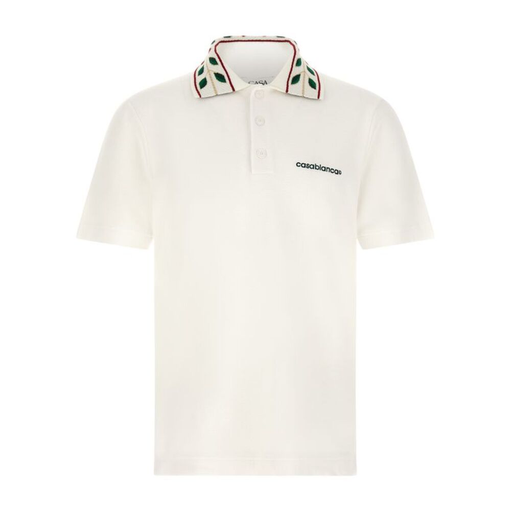 Casablanca White Organic Cotton Polo Men's Shirt